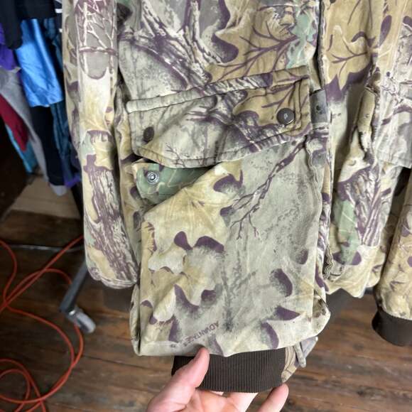 Vintage 1980s Camo Hooded Jacket / Goose Down Fill / Vintage Camo Jacket / Winte - Picture 5 of 6